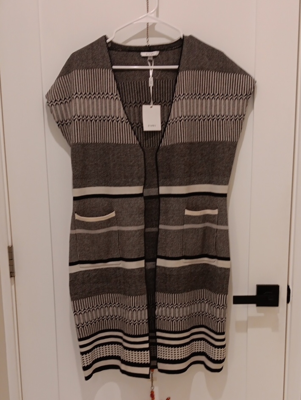 NWT, Sioni Fair Isle Open Front Sleeveless Cardigan